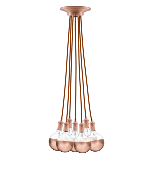 Cluster Chandelier - Even: Rust and Copper