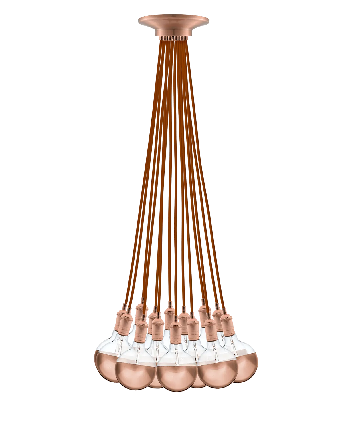 Cluster Chandelier - Even: Rust and Copper