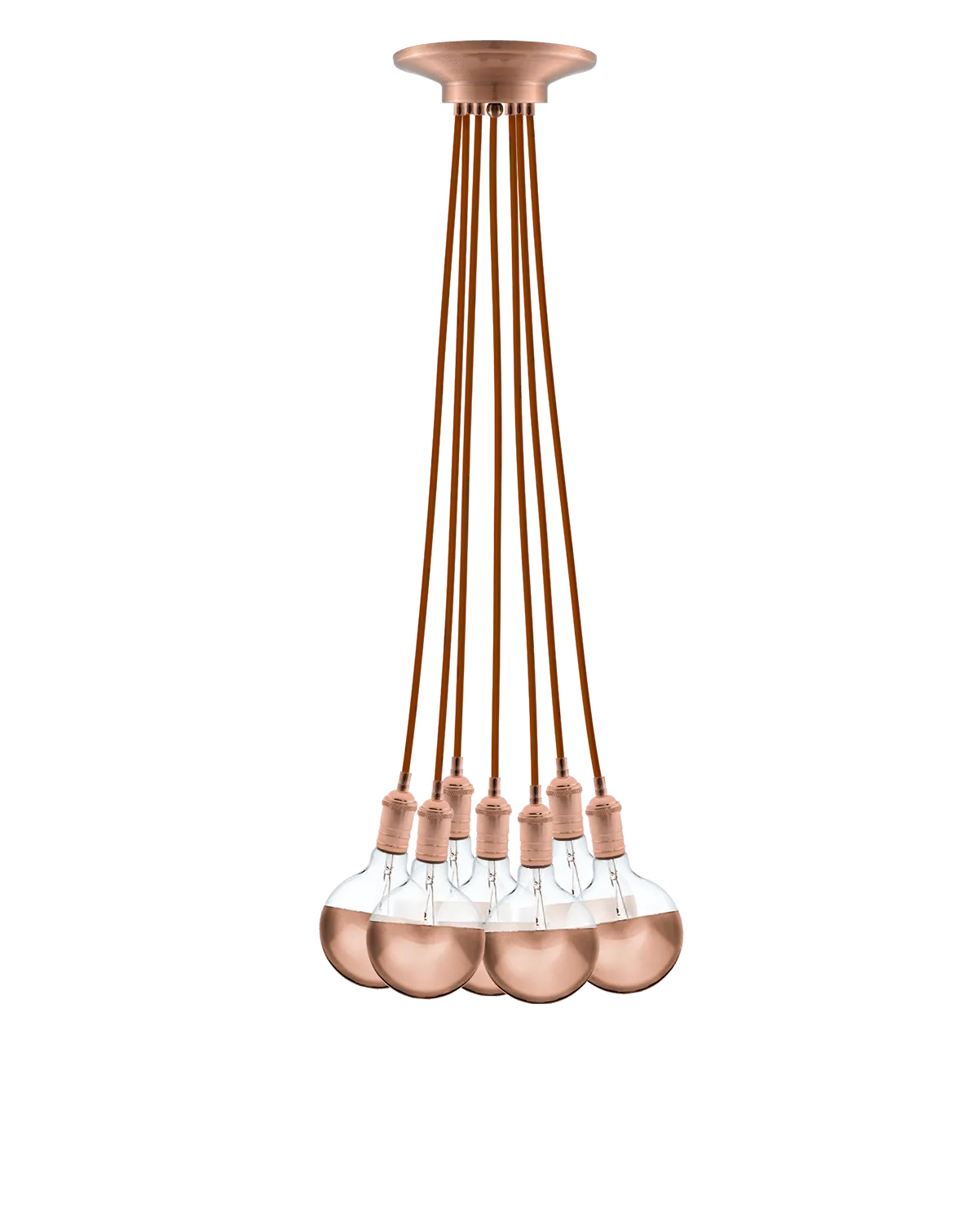 Cluster Chandelier - Even: Rust and Copper