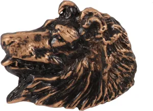 Collie Pin, Copper Plated, DC058, 1 1/4 Inches, Handmade in the USA,Collie Dog, Sheep Dog Gift, Realistic, Cute, Metal, Lapel Pin, Hat Pins, Hat, Brooch, Gift, Over 90 Dog Breeds Available
