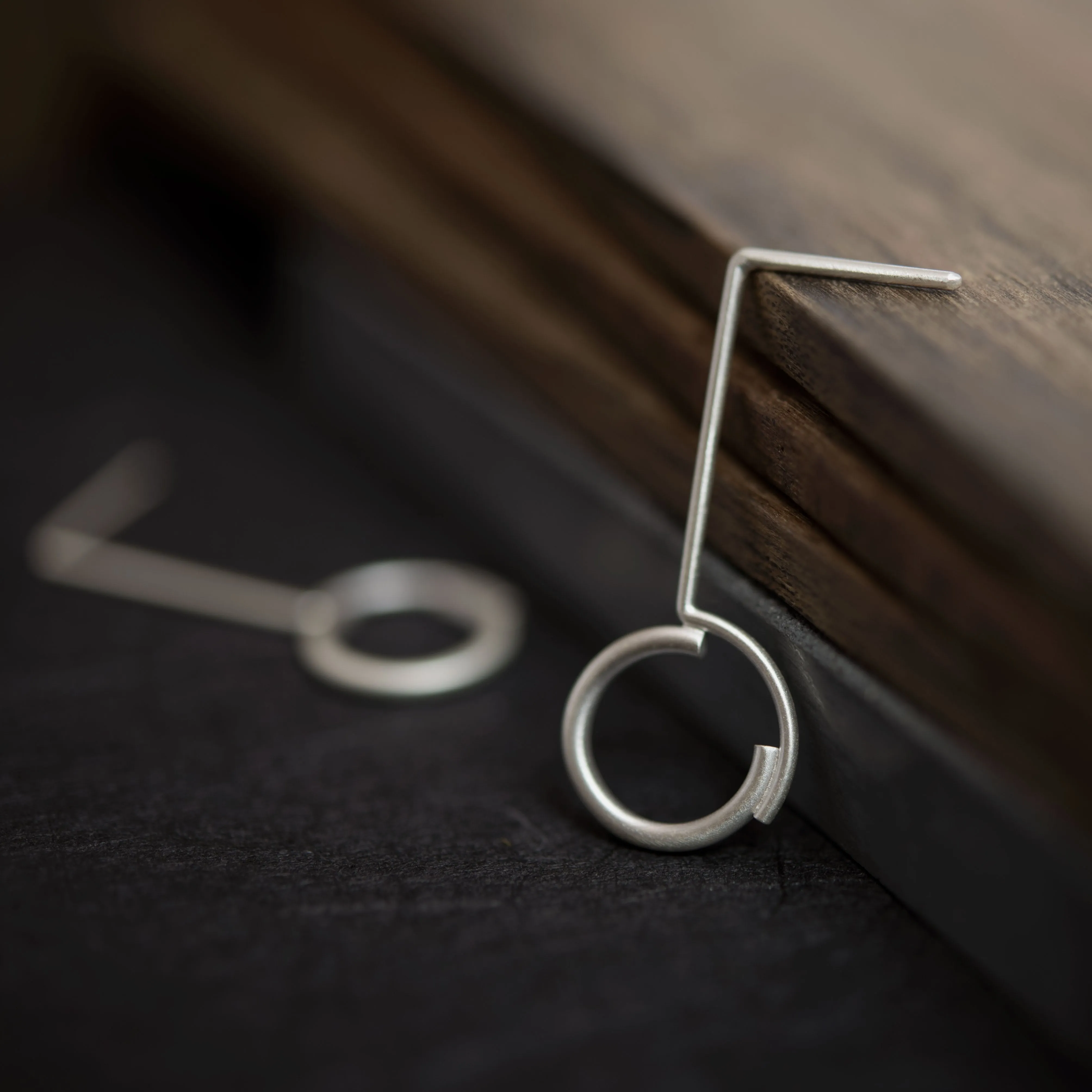 Concentric circles pendant earrings N°2