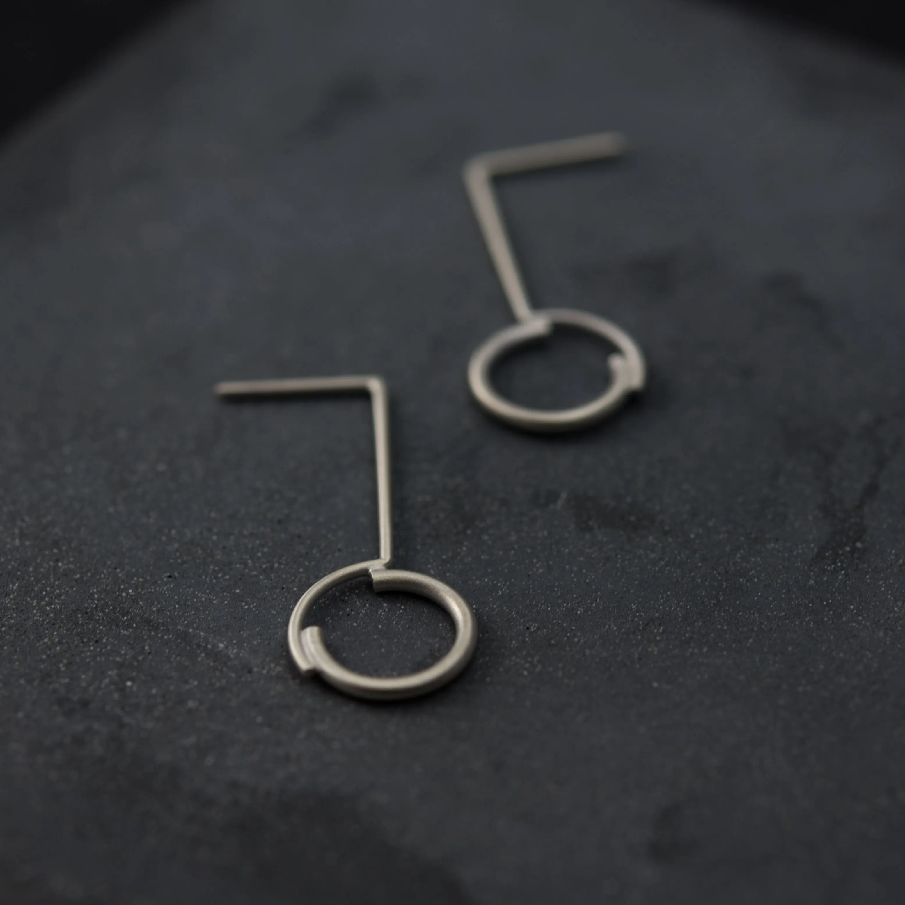 Concentric circles pendant earrings N°2