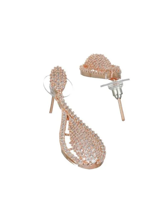 Contemporary Gold-Plated Drop Earrings