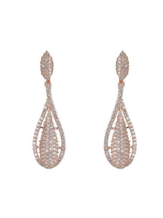 Contemporary Gold-Plated Drop Earrings