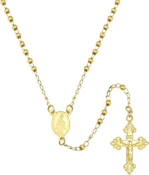 Cross Necklace Rosary Beads Catholic, Christian Gifts Cross Necklace with Gift Box, Rosary Necklace, Y Necklace Chain for Women Men -20 Inch
