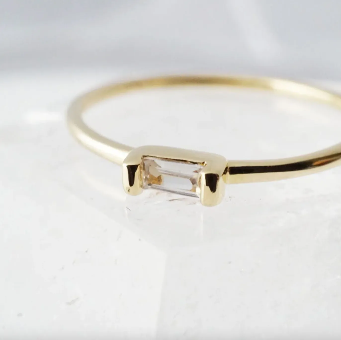 crystal baguette ring