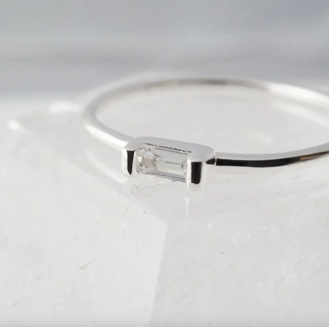 crystal baguette ring