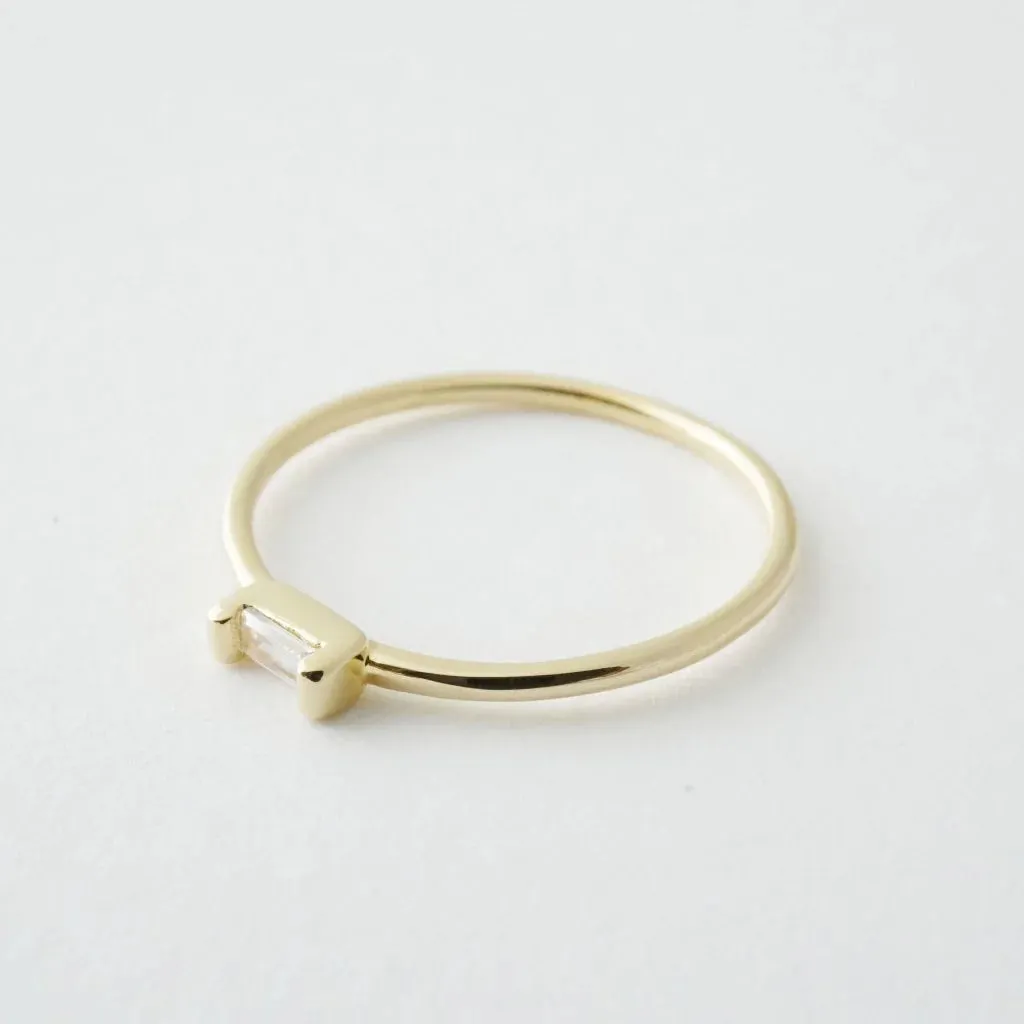 crystal baguette ring