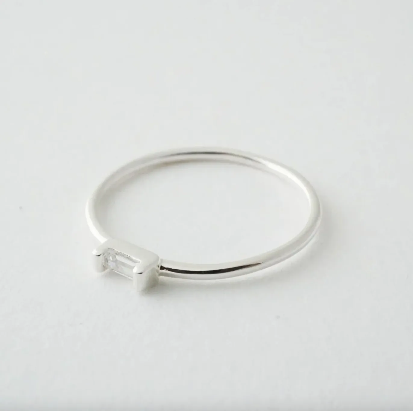 crystal baguette ring