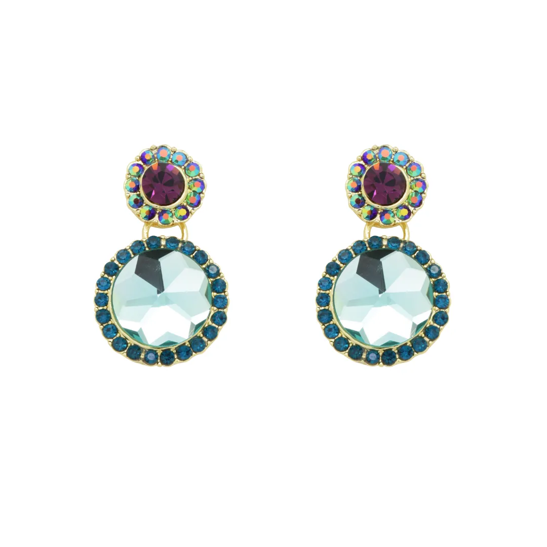 Crystal Mirror Drop Earrings