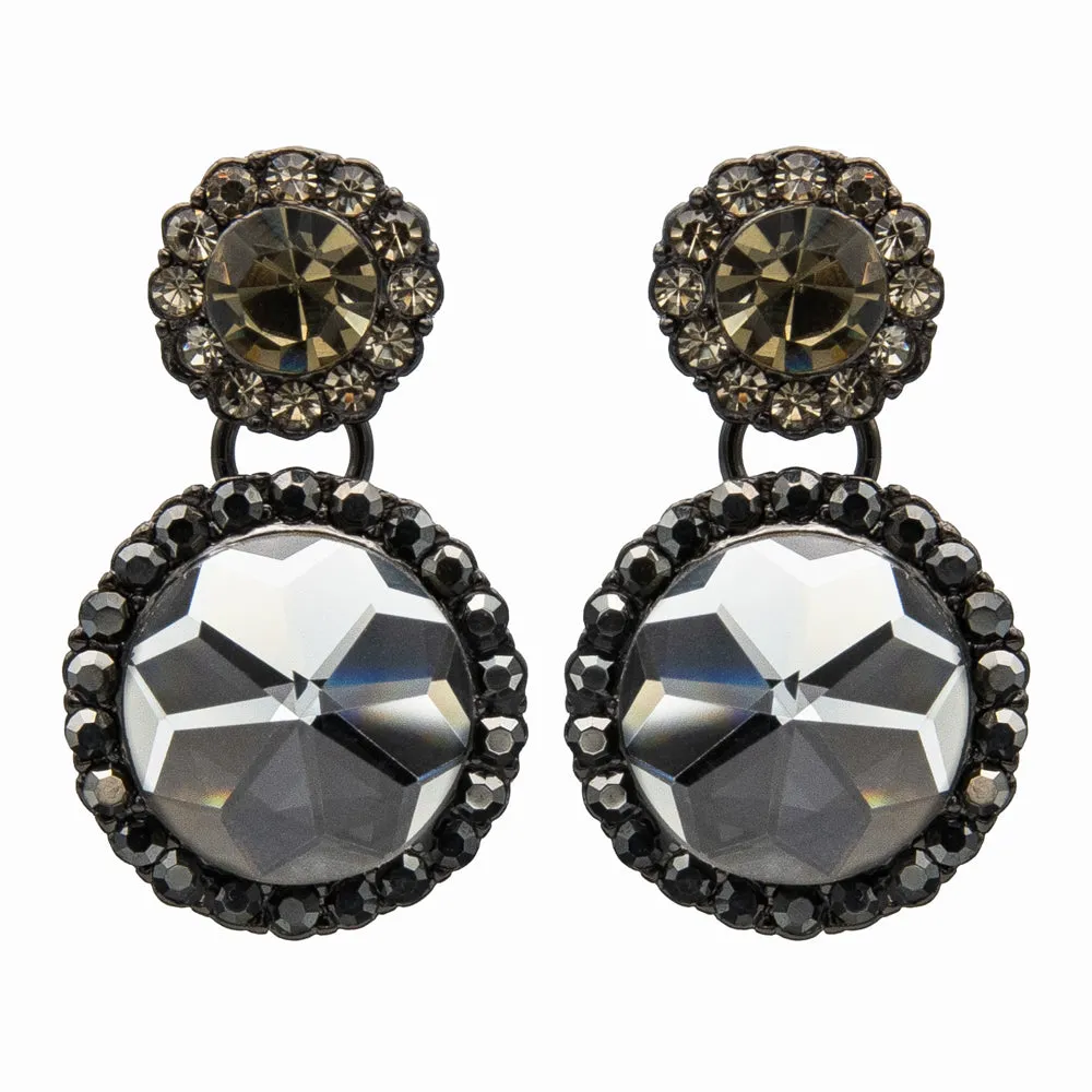 Crystal Mirror Drop Earrings