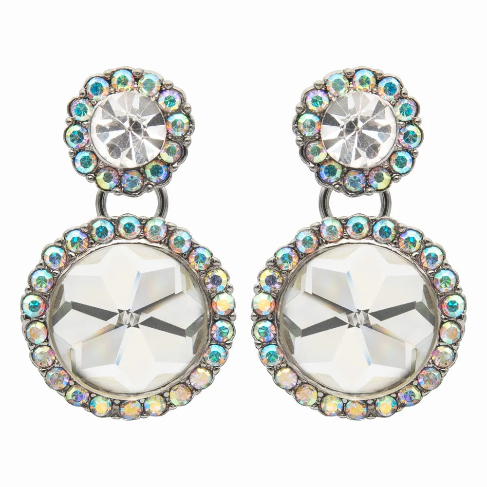 Crystal Mirror Drop Earrings