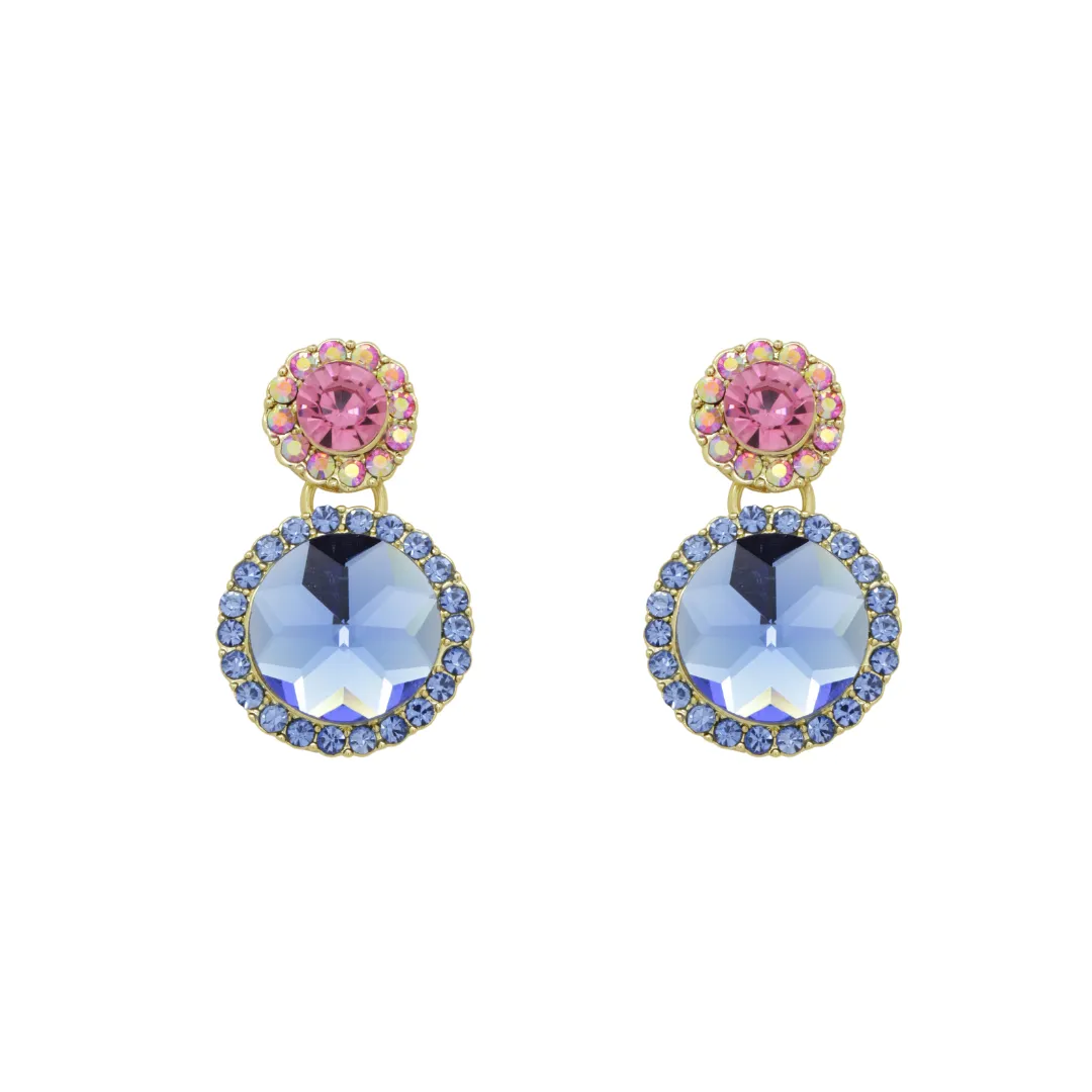 Crystal Mirror Drop Earrings