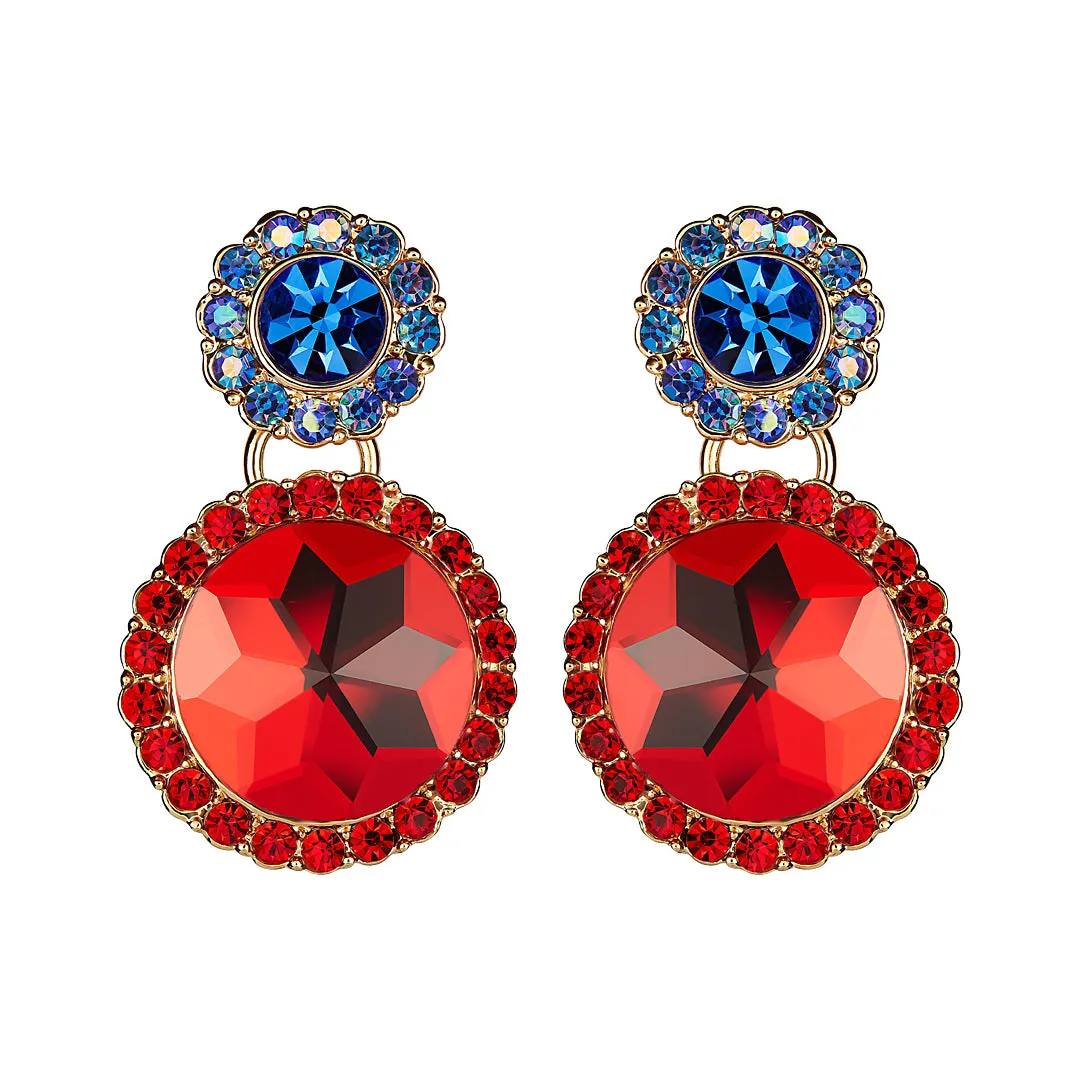Crystal Mirror Drop Earrings