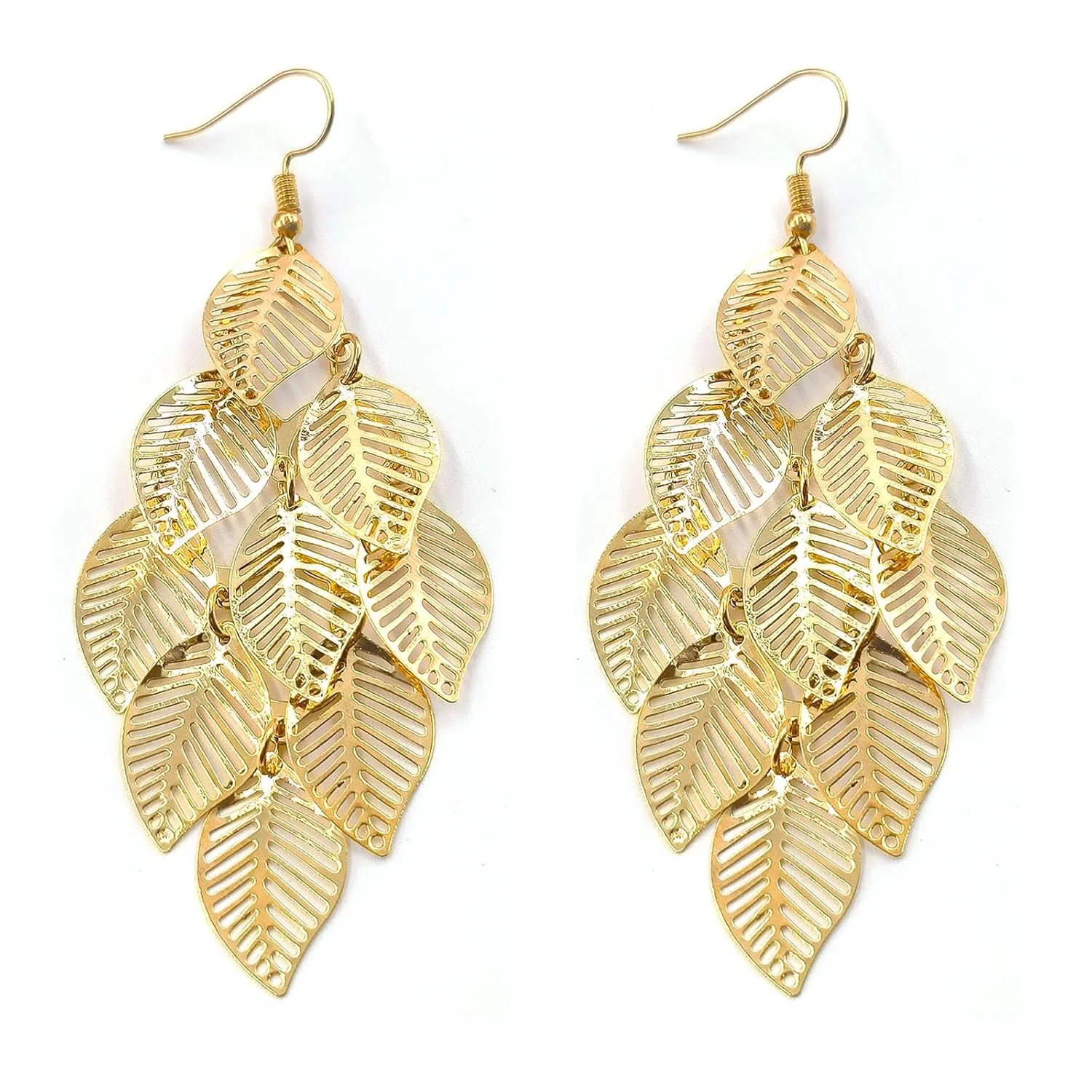 Dangle Earrings for Women Girls Handmade Boho Lightweight Long Drop Chandelier Leaf Earrings Dangle Drop Earrings Jewelry Gifts for Thanksgiving Christmas Valentine's Day Anniversary Mother's Day