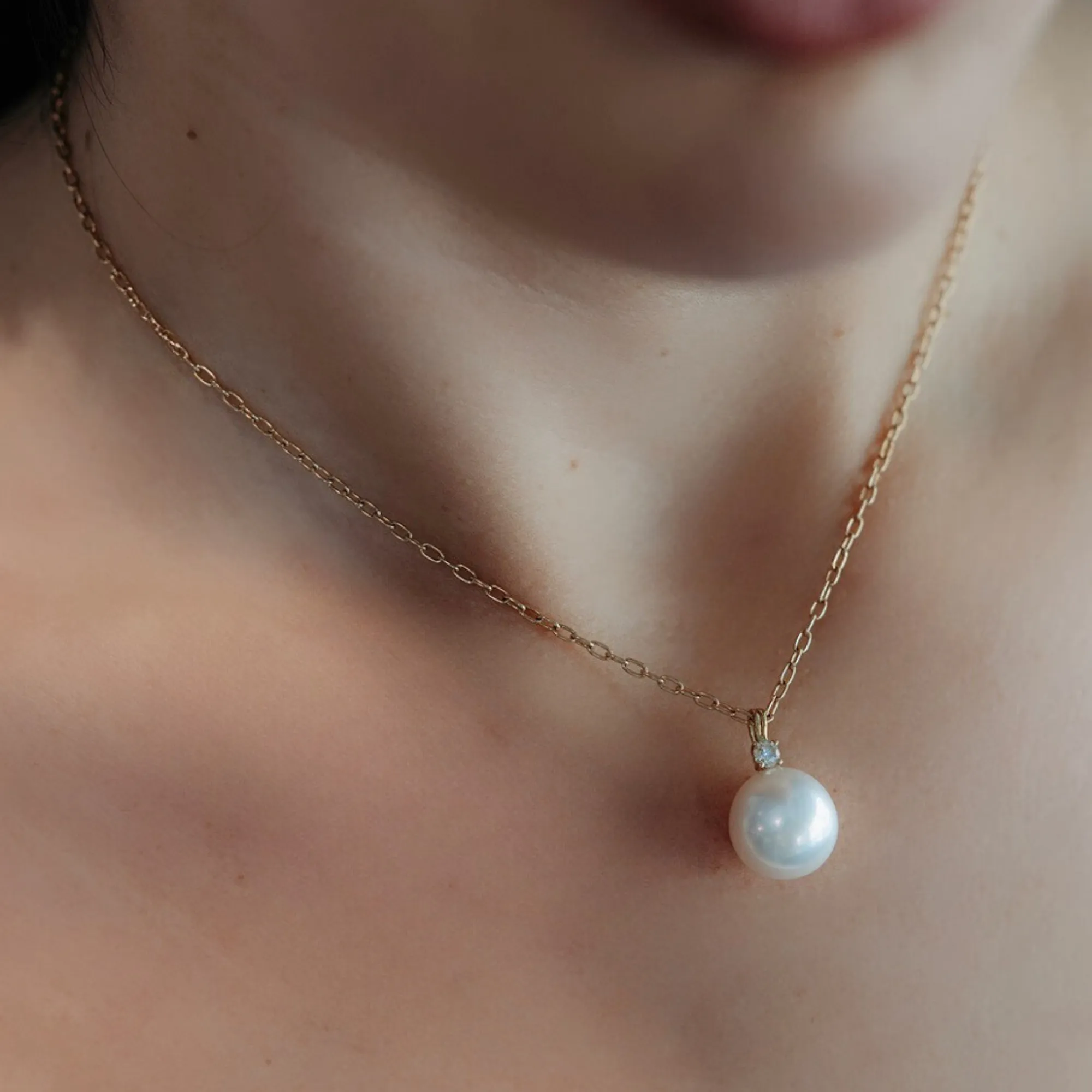 Diamond & South Sea Pearl Necklace