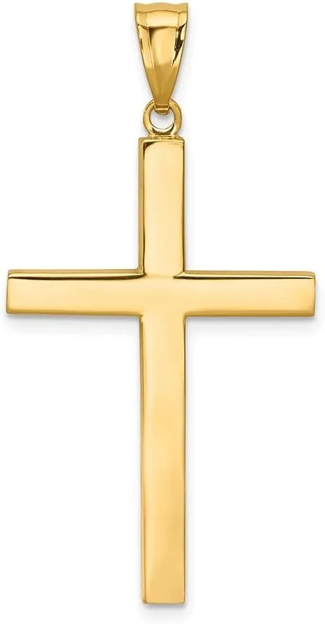 Diamond2Deal 14K Gold Latin Jesus Religious Crucifix Cross Pendant Fine Jewelry for Women