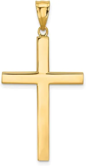 Diamond2Deal 14K Gold Latin Jesus Religious Crucifix Cross Pendant Fine Jewelry for Women