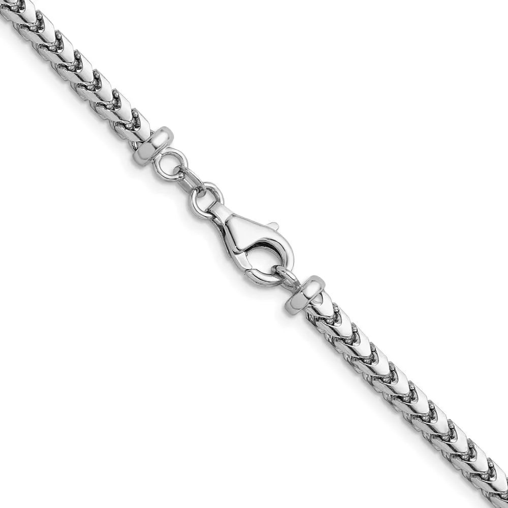 Diamond2Deal 14k Yellow Gold Polished 3.7mm Solid Franco Chain Necklace 18" to 30" Neck Jewelry Men, 63.15 gram