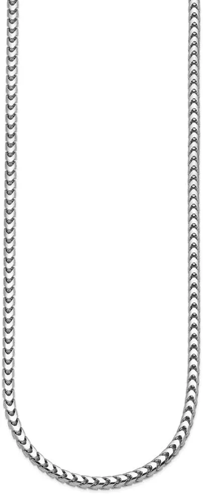 Diamond2Deal 14k Yellow Gold Polished 3.7mm Solid Franco Chain Necklace 18" to 30" Neck Jewelry Men, 63.15 gram