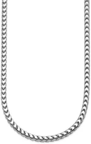 Diamond2Deal 14k Yellow Gold Polished 3.7mm Solid Franco Chain Necklace 18" to 30" Neck Jewelry Men, 63.15 gram