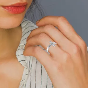 Diamond2Deal 925 Sterling Silver Crucifix Cross Ring