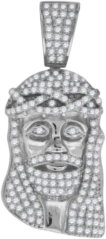 Diamond2Deal 925 Sterling Silver Jesus Religious Charm Pendant