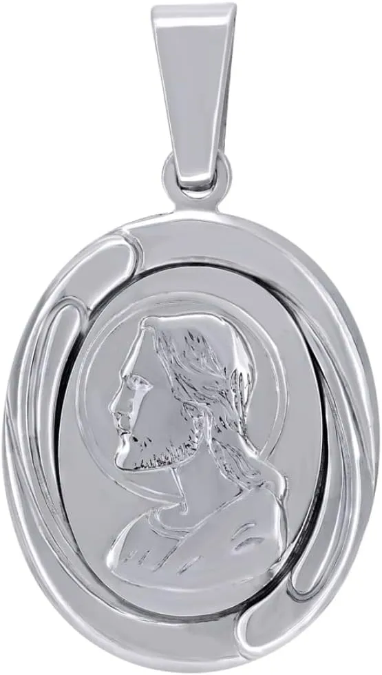 Diamond2Deal 925 Sterling Silver Jesus Religious Charm Pendant