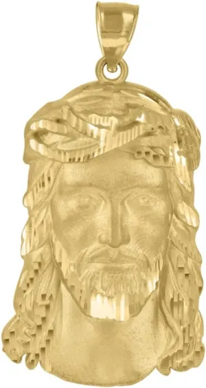 Diamond2Deal Mothers Day Gifts 10k Yellow Gold Jesus Religious Charm Pendant for Mom