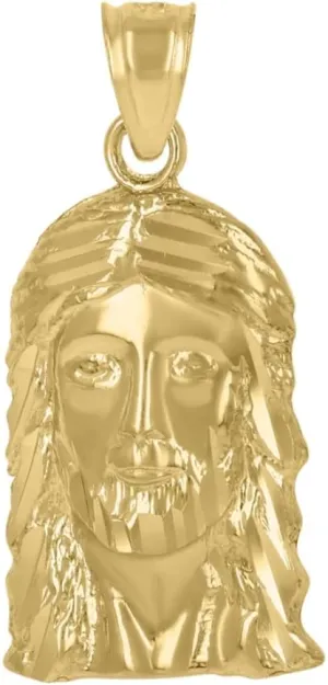 Diamond2Deal Mothers Day Gifts 10k Yellow Gold Jesus Religious Charm Pendant for Mom
