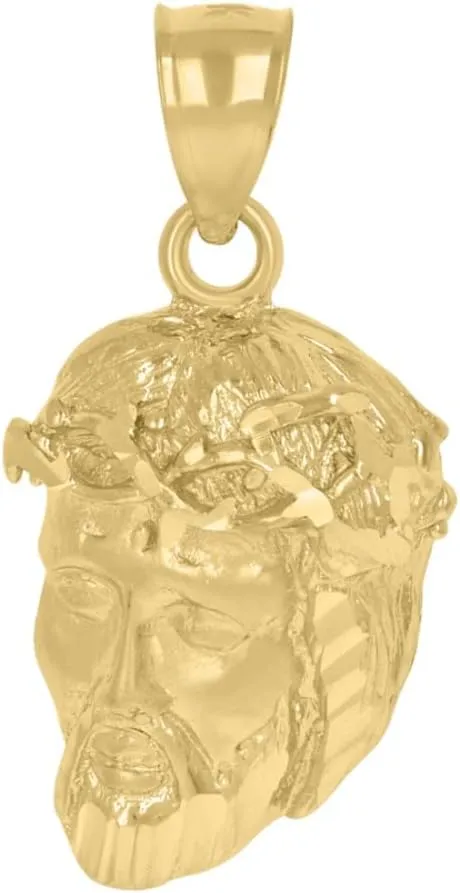 Diamond2Deal Mothers Day Gifts 10k Yellow Gold Jesus Religious Charm Pendant for Mom