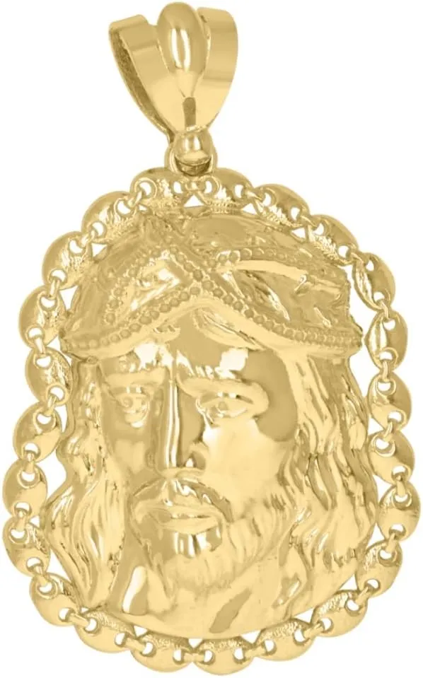 Diamond2Deal Mothers Day Gifts 10k Yellow Gold Jesus Religious Charm Pendant for Mom