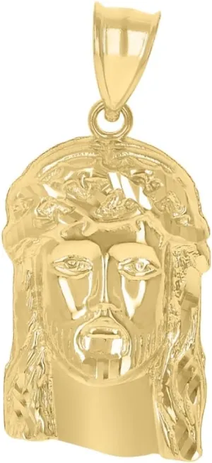 Diamond2Deal Mothers Day Gifts 10k Yellow Gold Jesus Religious Charm Pendant for Mom