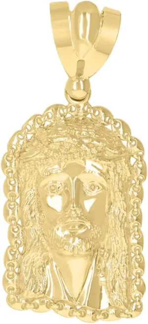 Diamond2Deal Mothers Day Gifts 10k Yellow Gold Jesus Religious Charm Pendant for Mom
