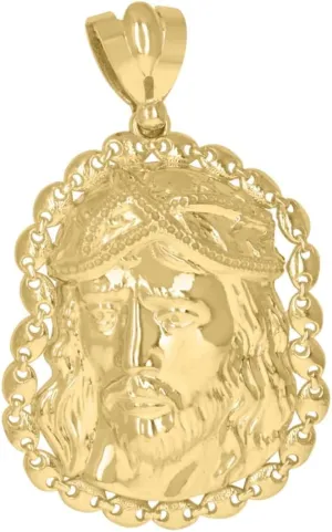 Diamond2Deal Mothers Day Gifts 10k Yellow Gold Jesus Religious Charm Pendant for Mom
