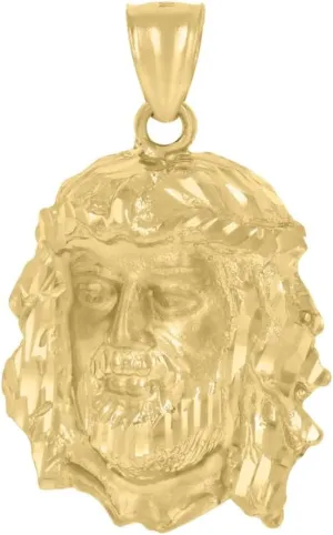 Diamond2Deal Mothers Day Gifts 10k Yellow Gold Jesus Religious Charm Pendant for Mom