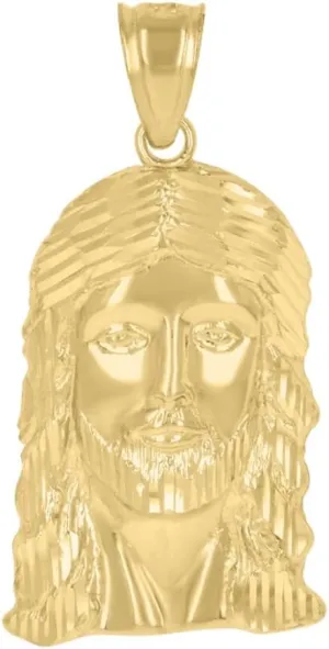 Diamond2Deal Mothers Day Gifts 10k Yellow Gold Jesus Religious Charm Pendant for Mom