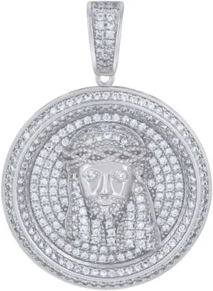 Diamond2Deal Mothers Day Gifts 925 Sterling Silver Cubic Zirconia Jesus Religious Charm Pendant for Mom