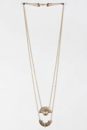 Double Layer Bohemian Pendant Necklace Set