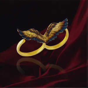 Double Wing Ring with Ember Detail