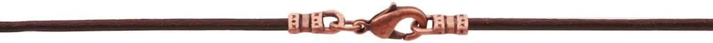 DragonWeave Antique Copper 1.8mm Fine Brown Leather Cord Necklace