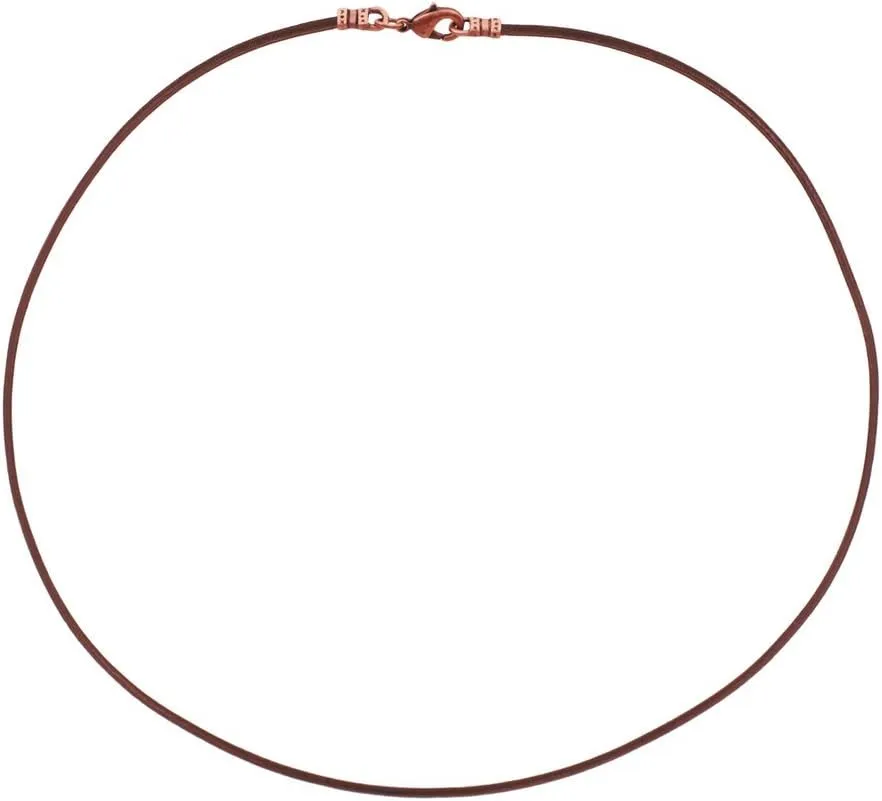 DragonWeave Antique Copper 1.8mm Fine Brown Leather Cord Necklace
