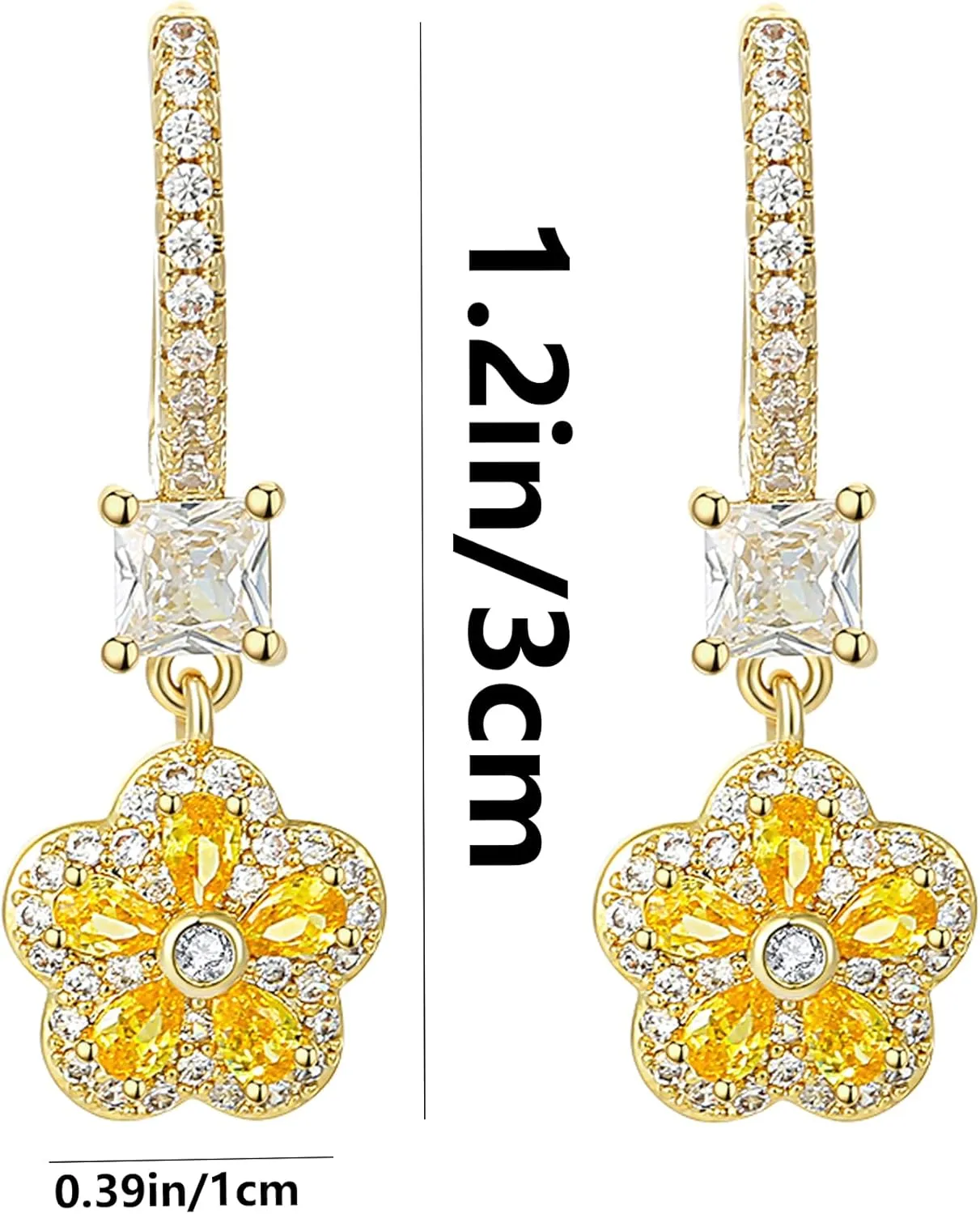 Drop Dangle Earrings for Women - Butterfly, Flowers, Heart, Square, Pearl, Lightning Huggie Hoop Earrings | Cubic Zirconia Earrings for Birthday Party