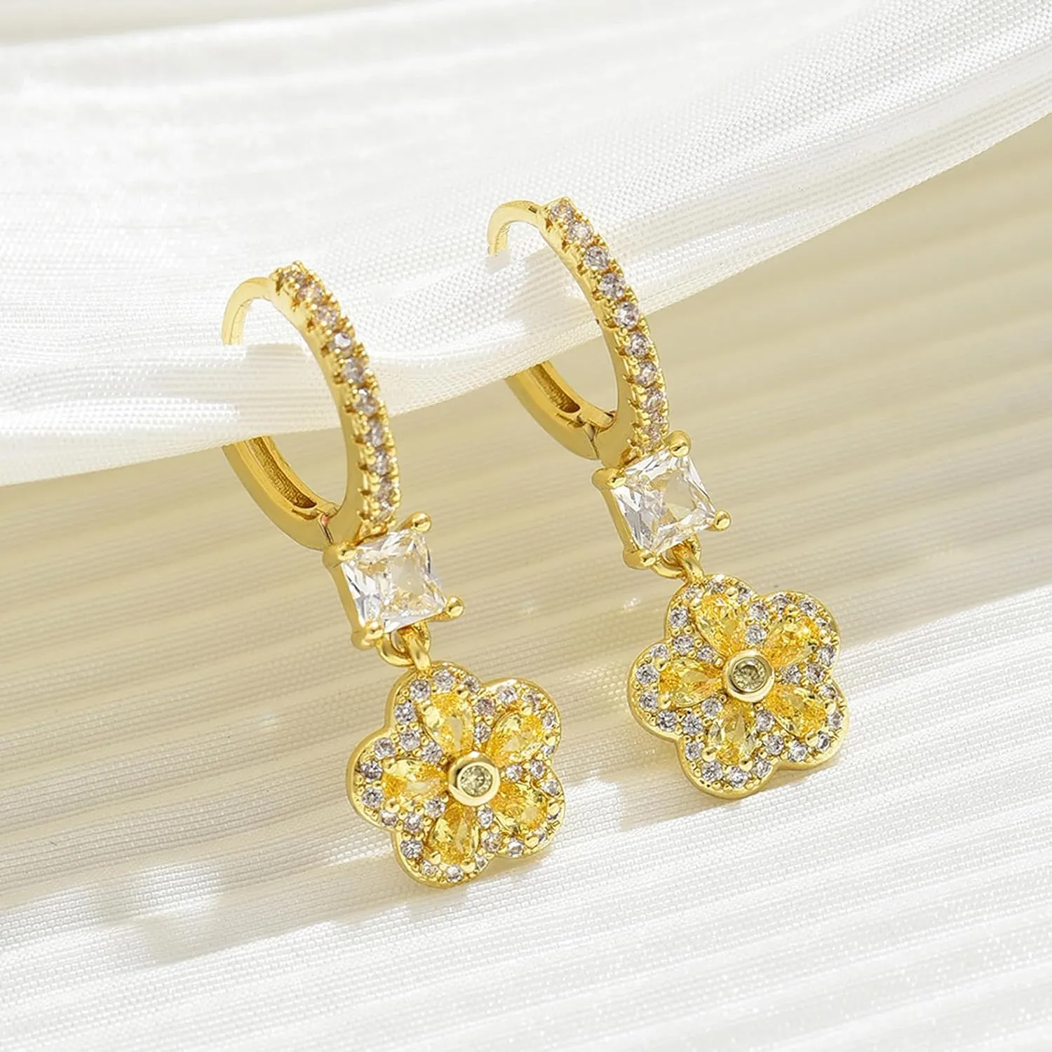 Drop Dangle Earrings for Women - Butterfly, Flowers, Heart, Square, Pearl, Lightning Huggie Hoop Earrings | Cubic Zirconia Earrings for Birthday Party