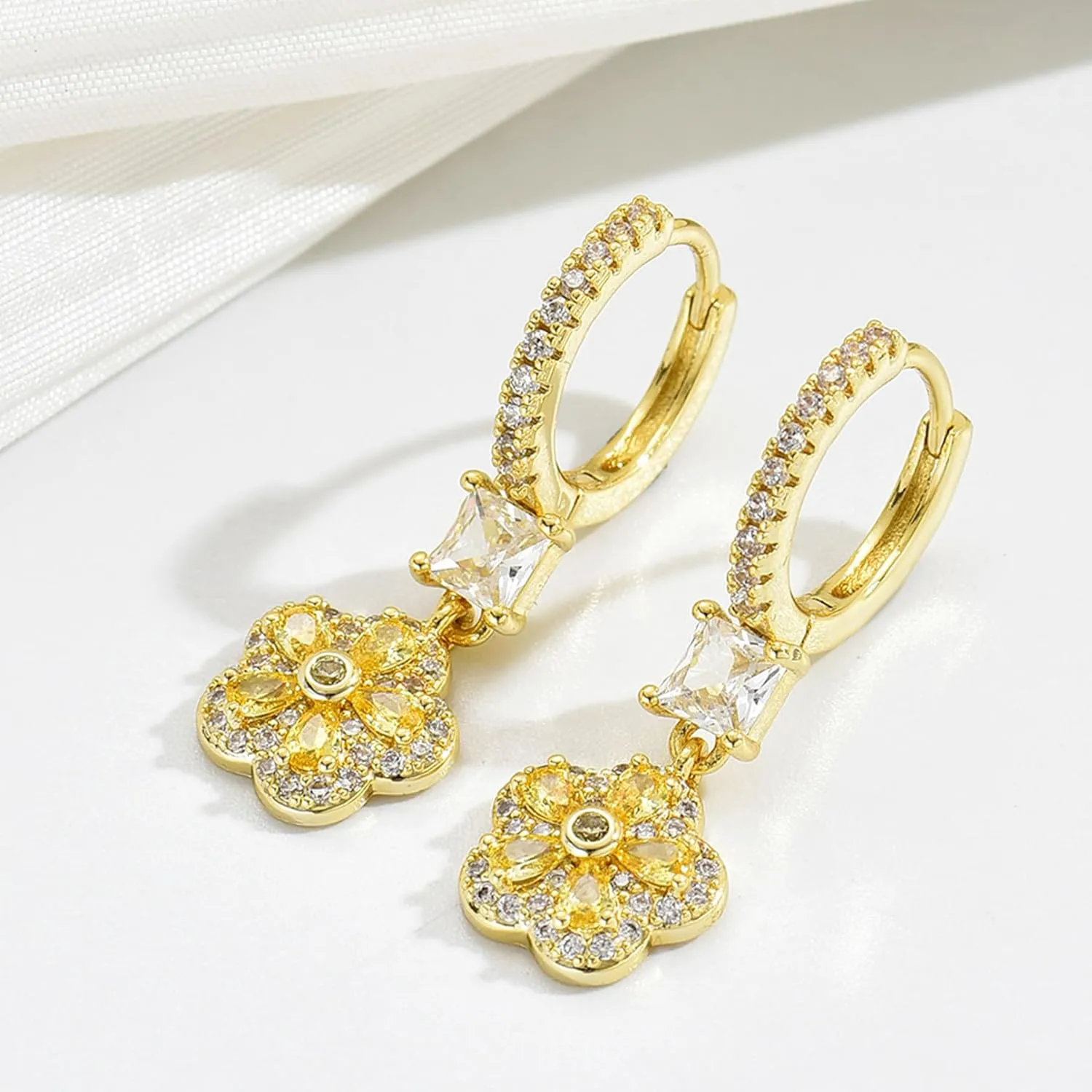 Drop Dangle Earrings for Women - Butterfly, Flowers, Heart, Square, Pearl, Lightning Huggie Hoop Earrings | Cubic Zirconia Earrings for Birthday Party