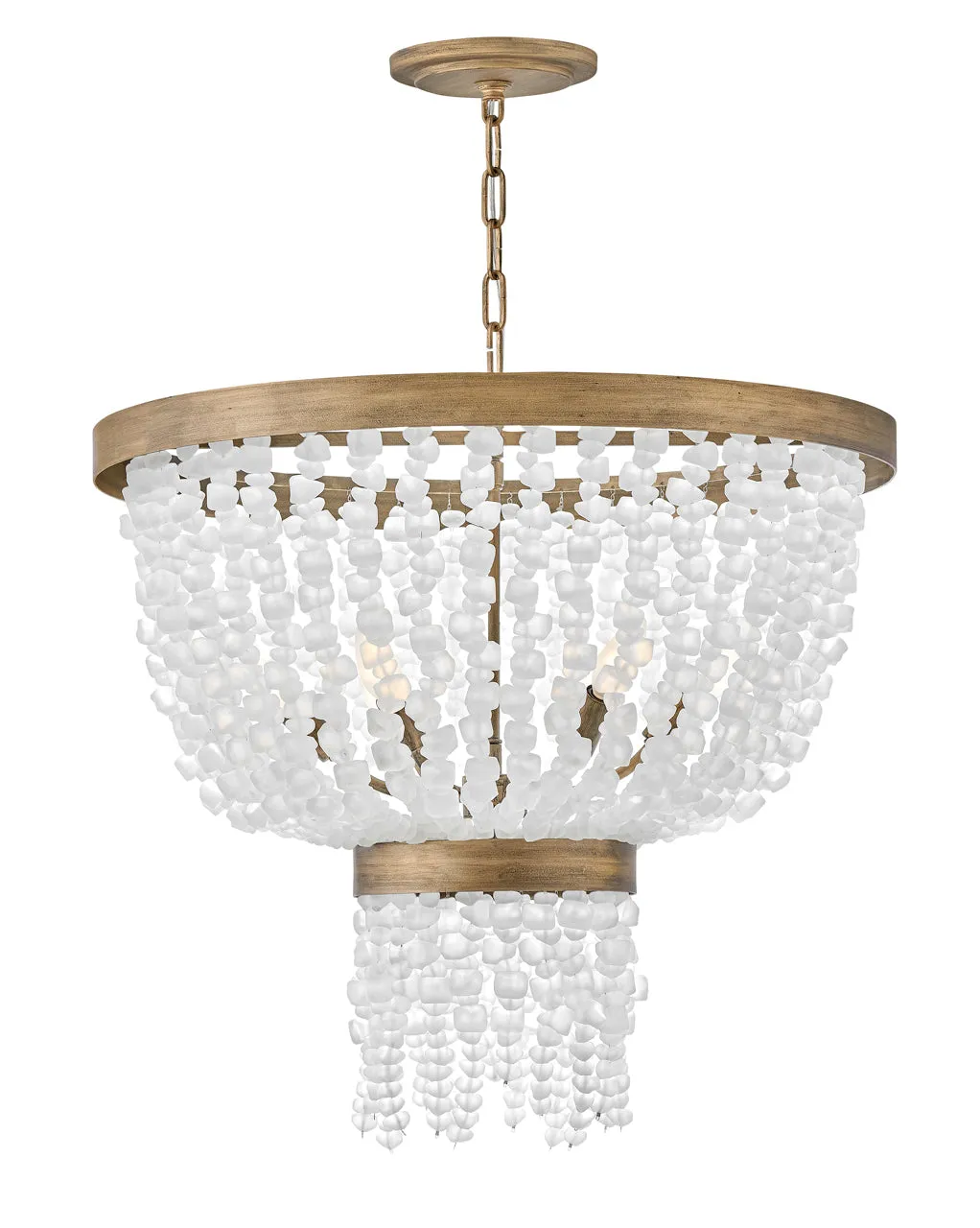 Dune Large Pendant in Burnished Gold