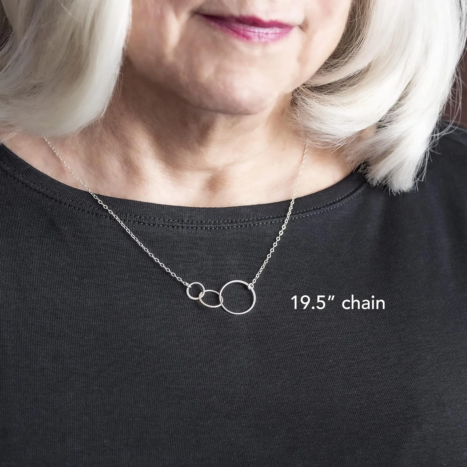 EFYTAL 3 Generations Necklace - Mother's Day Gift for Grandma, Nana | Jewelry