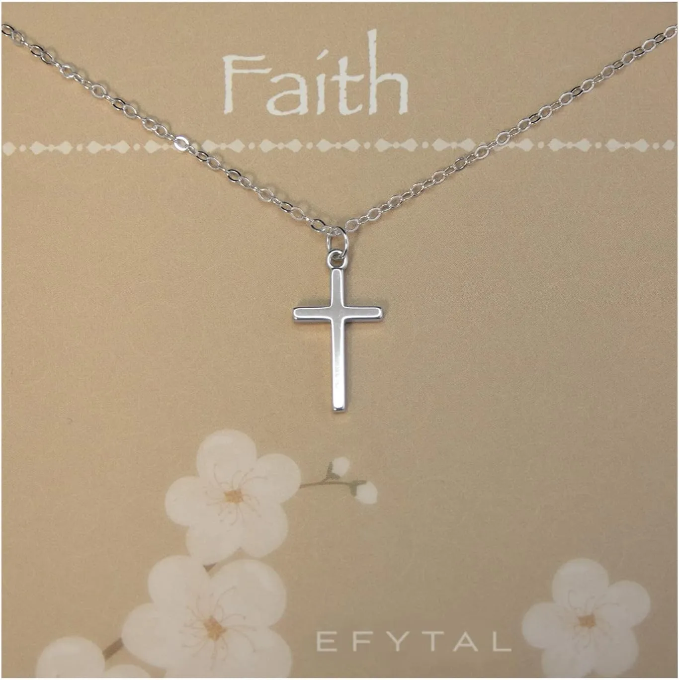 EFYTAL Confirmation Gifts for Teen, 925 Sterling Silver Cross Necklace for Women, Religious Gifts for Women