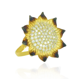 Ember Sunflower Ring