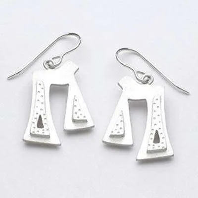 Emily Rosenfeld Sterling Silver Chai Earrings